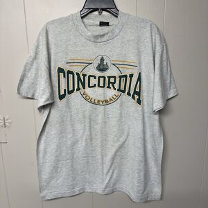Vintage Concordia College Volleyball T Shirt Single Stitch USA Made Men XL